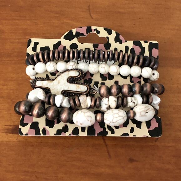 Emma Beaded Teepee Tana Bracelet With Turquoise Set 74680 New - Picture 6 of 10